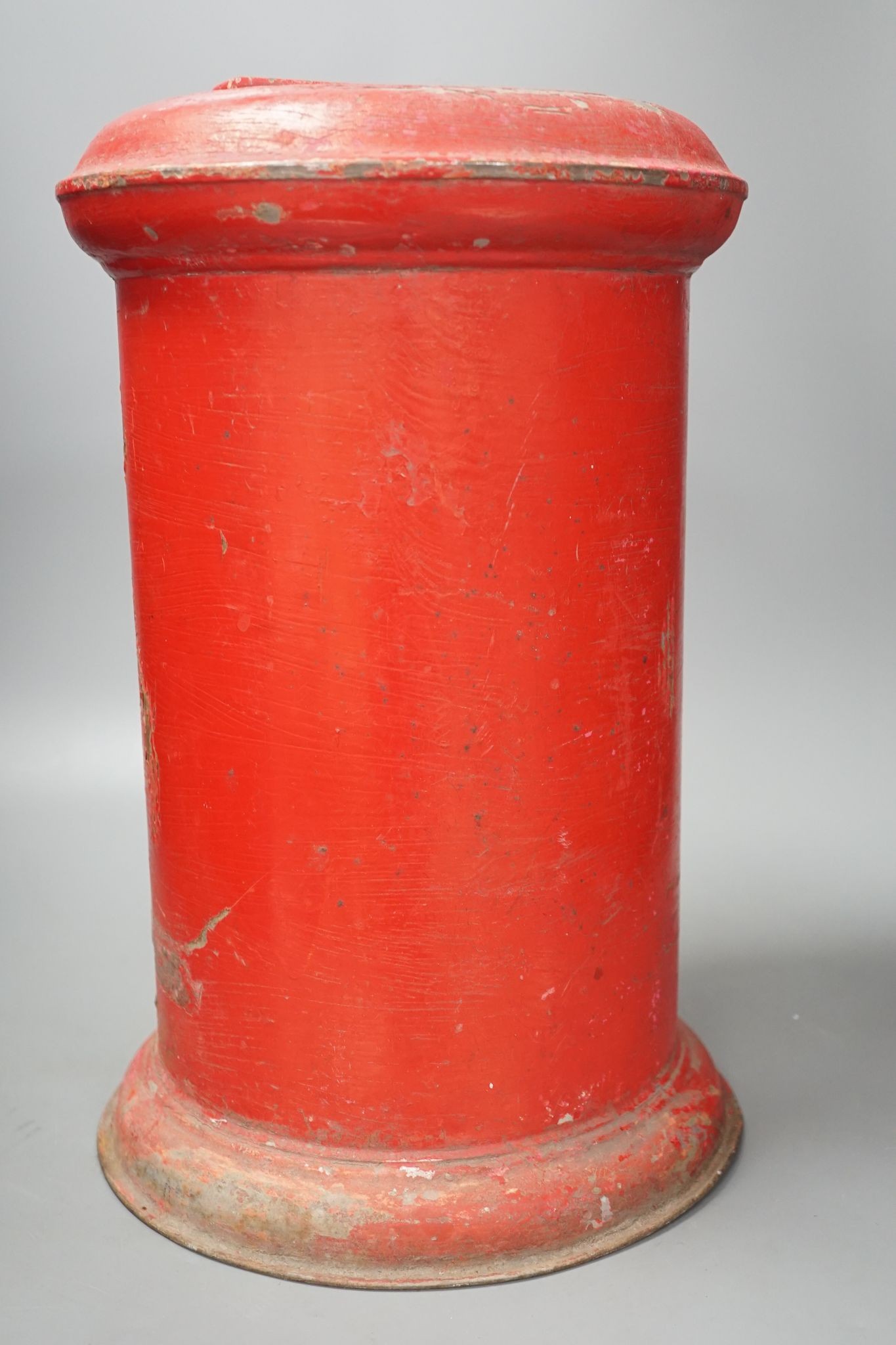 A painted metal country house post box 40cm